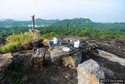 High tea on a rock in Dambulla